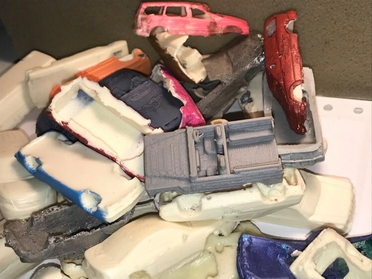 1/87 Ho scale Junk Wrecked cars...resin. eBay