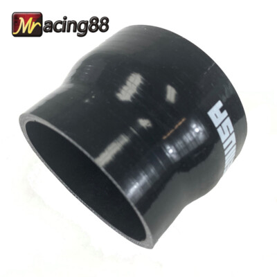 3.5-Inch To 4-Inch Straight Reducer Silicone Hose – Black Reinforced Intake Coupler