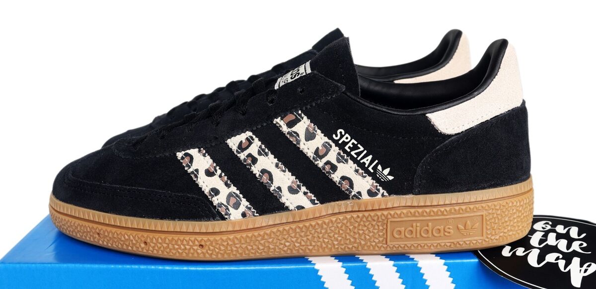 Adidas Handball Spezial Black Wonder Leopard Gum UK 4 5 6 7 Adidas Handball Spezial Black Wonder Leopard Gum UK 4 5 6 7