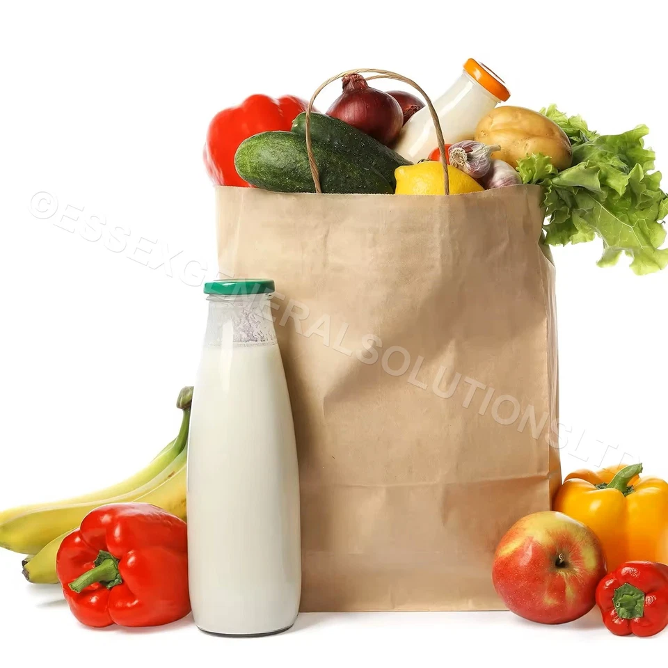 Twisted Handle Paper Bags Brown & White For Party Gift Carrier ECO Friendly Bags - Image 4 of 4