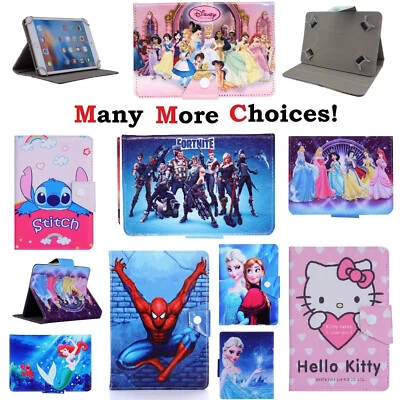 CARTOON THEMED CASE For Amazon Fire HD 8 2022 7/8/10/12th Gen Tablet Case Heroes & Princesses Cover