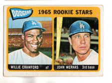 1965 TOPPS BASEBALL #453 DODGERS ROOKIE CRAWFORD VINTAGE 1960S FREE SHIPPING