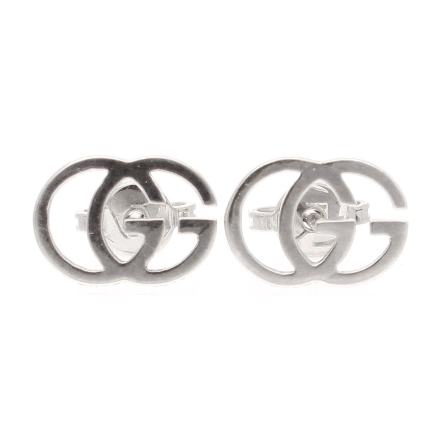 Boucles d'oreilles Gucci en or blanc 18 carats (10,5 x 7,5 mm)