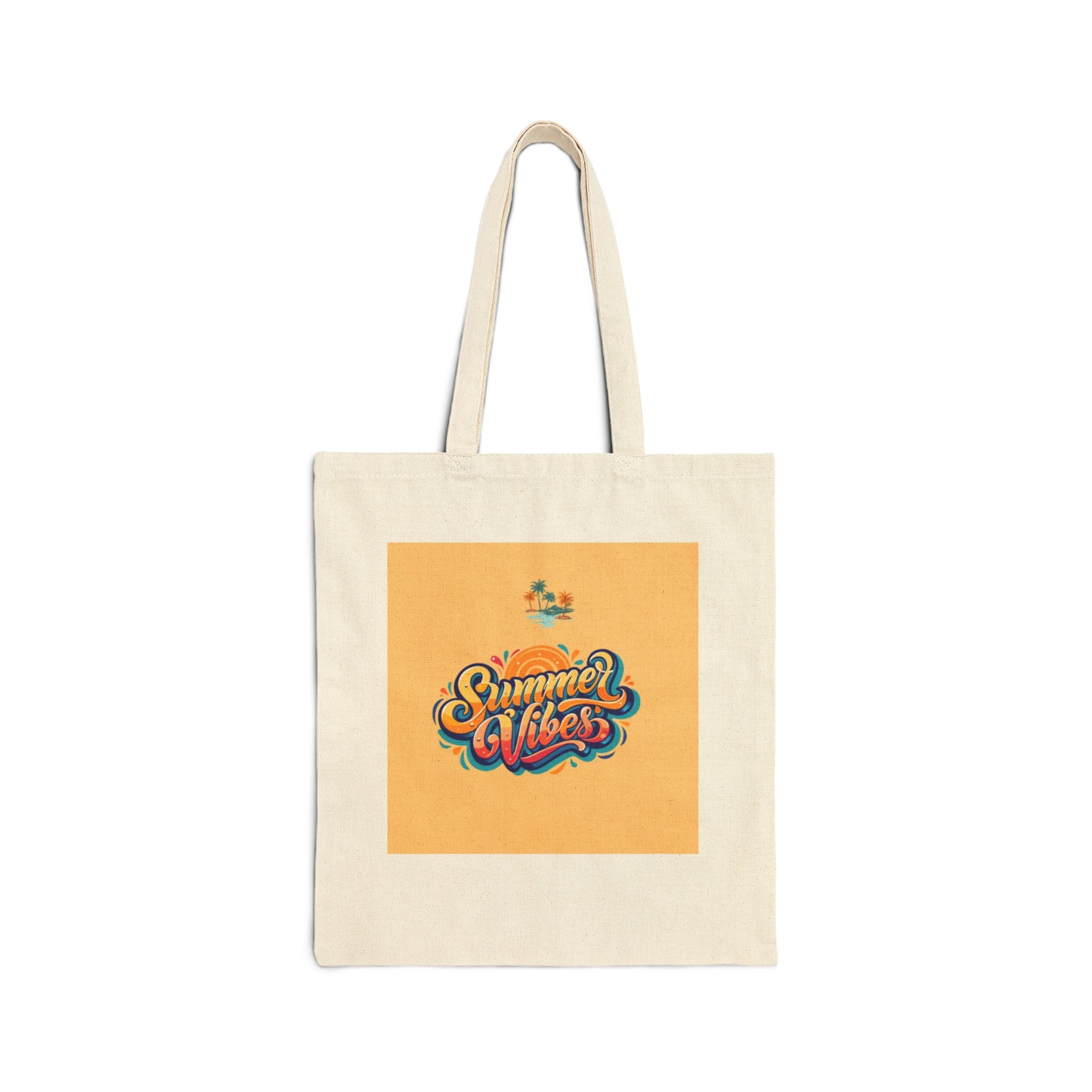 Summer Vibes Cotton Canvas Tote Bag, Eco-Friendly Beach Bag, Reusable [...]