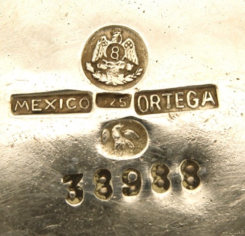 Mexican Artisan Sterling Silver Cup or Vase Hand Wrought w Figural Marked Ortega - Picture 10 of 10