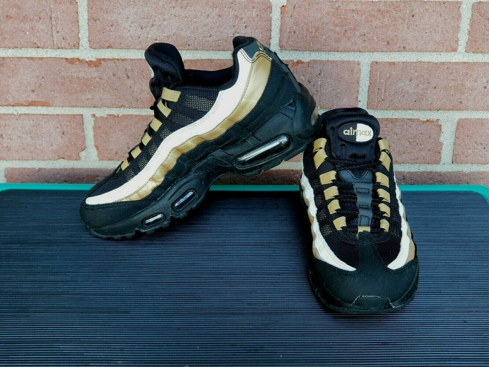 Nike AIR MAX 95 OG Running Shoes BLACK GOLD AT2865 002 Boys Men's Size 5