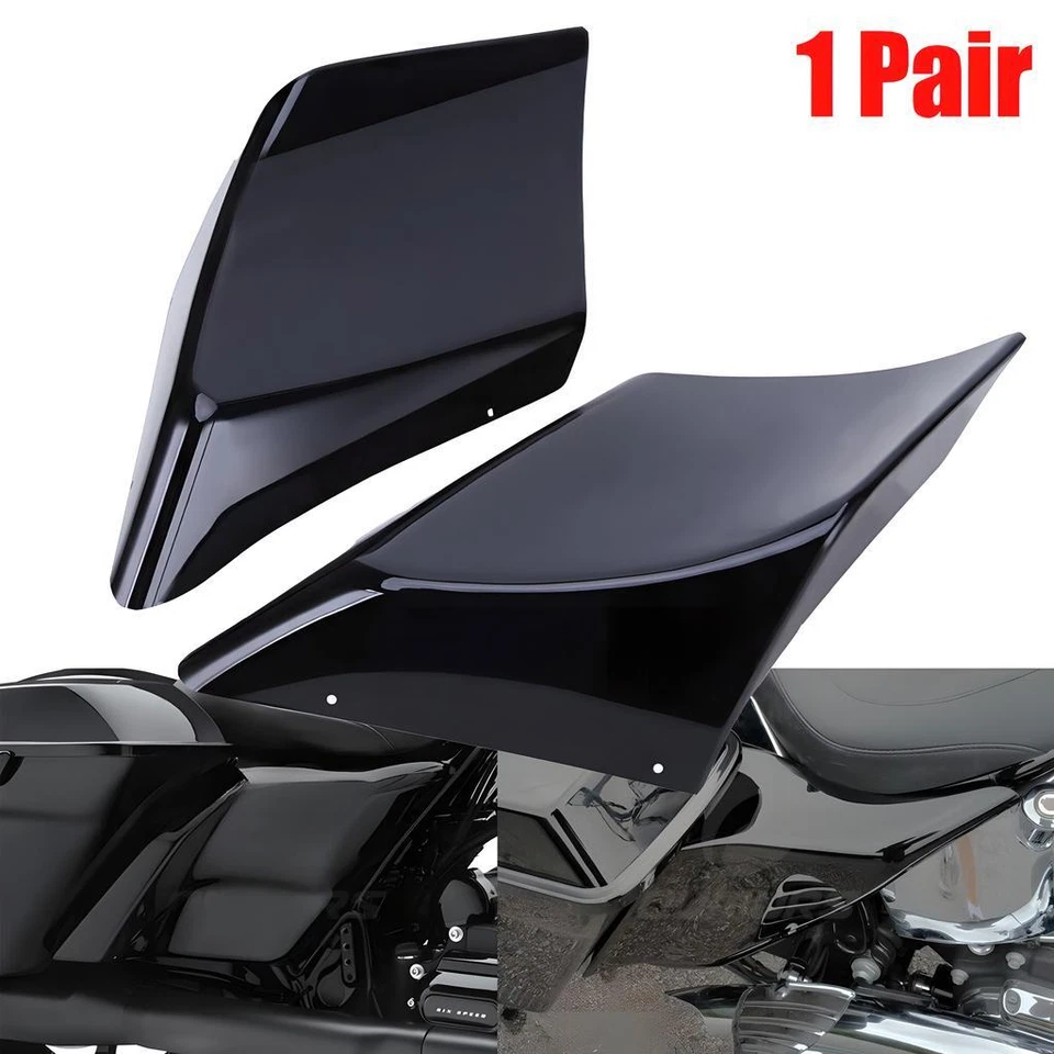 Panel de cubierta de batería lateral para motocicleta compatible con Harley Touring Street Glide 2009-13 Foto 2 de 4