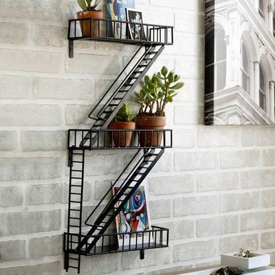 Fire Escape Modern Home Ladder Wall Decor Shelf Plant Photo Display Design Ideas Ebay Fire Escape Modern Home Ladder Wall Decor Shelf Plant Photo Display Design Ideas Ebay