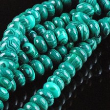 5X8MM Synthetic Green Malachite Gemstone Abacus Rondelle Loose Beads 15"