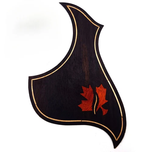 Acoustic Guitar Pickguard Anti-scrape Plate Solid Wood Abalone Flower Inlaid