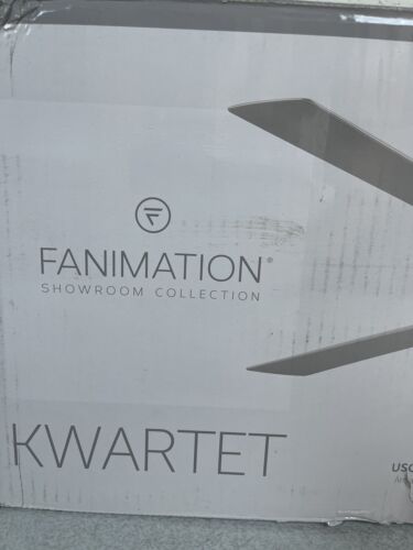 Fanimation Kwartet 52 in. Indoor/Outdoor Brushed Satin Brass Ceiling Fan - Picture 3 of 4