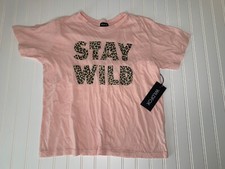 Wildfox STAY WILD Leopard Keke Tee T Shirt Women Medium Distressed NEW.  137