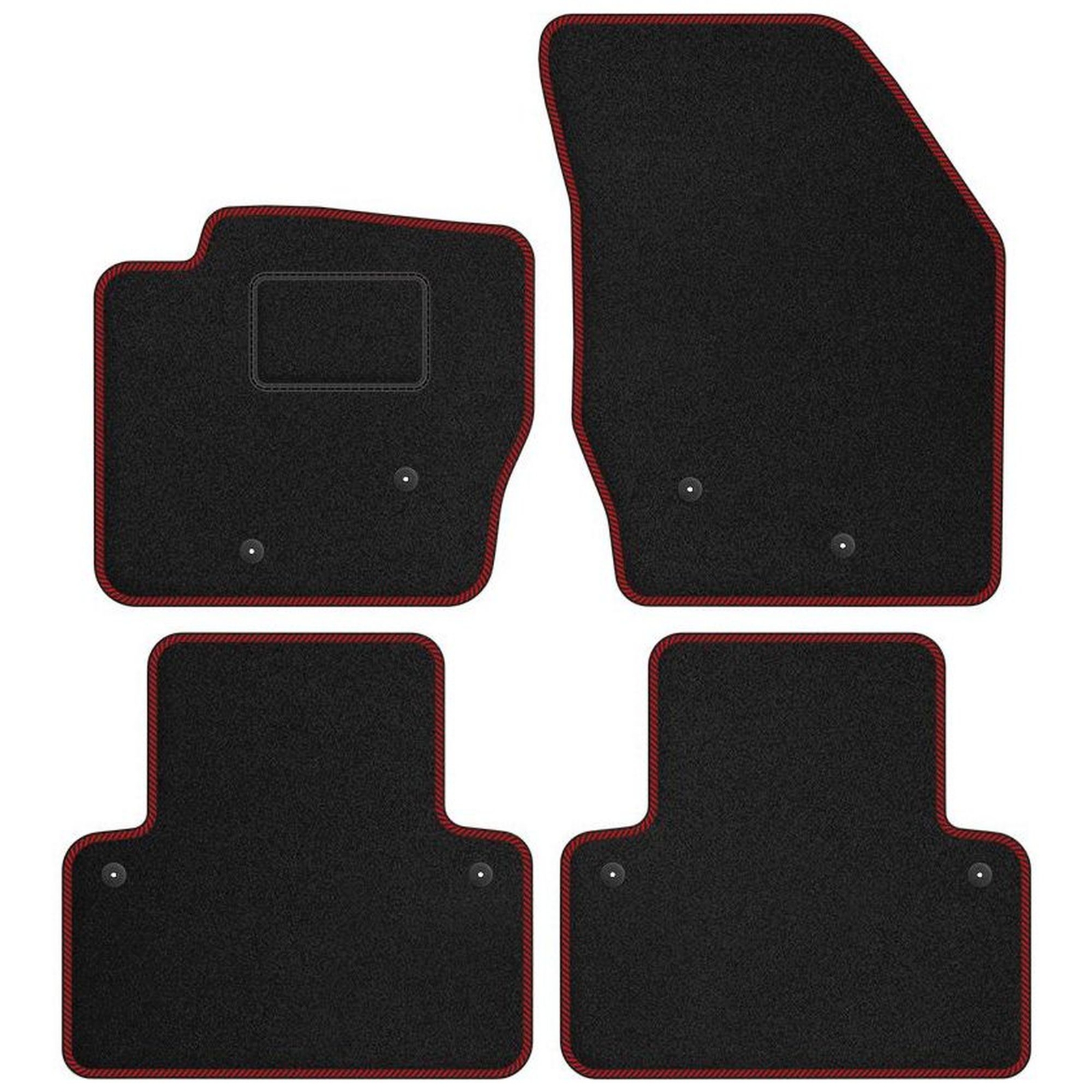 Tapis de sol velours rouge STREAK pour Volvo V70 II 2000-2007