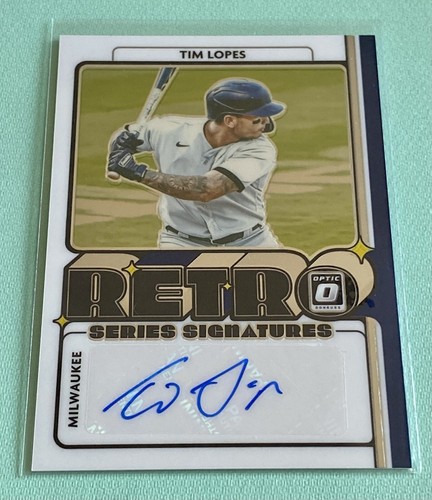 2021 Donruss Optic Retro Signature Series Holo Tim Lopes Auto Milwaukee Brewers