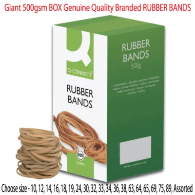 GENUINE BRANDED QUALITY RUBBER BANDS GIANT BOX 500gsm ALL SIZES HIGH LATEX