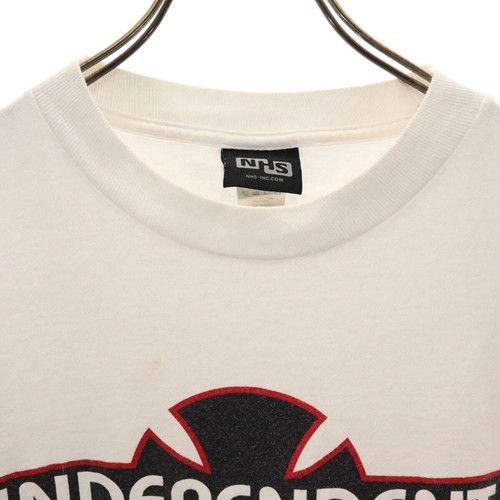 NHS 90s Old Independent Short sleeve Iron Cross Logo T-shirt INDEPENDENT Men's - Picture 3 of 9