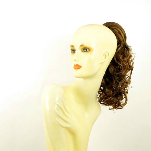 Hairpiece ponytail curly 15.75 golden brown wick 3/6bt27b peruk - Picture 6 of 7