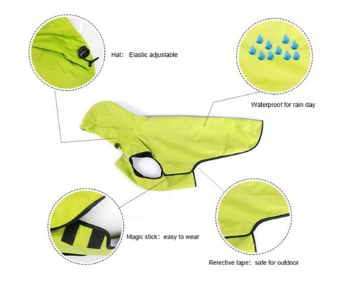 My Pet Dog Clothes For XL Dog With Hat Outdoor Safe Reflective Stretch Rope - Picture 5 of 8