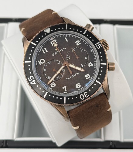 Zenith Pilot Cronometro Tipo CP-2 Flyback Bronze 43mm Mens Watch 29.2240.405