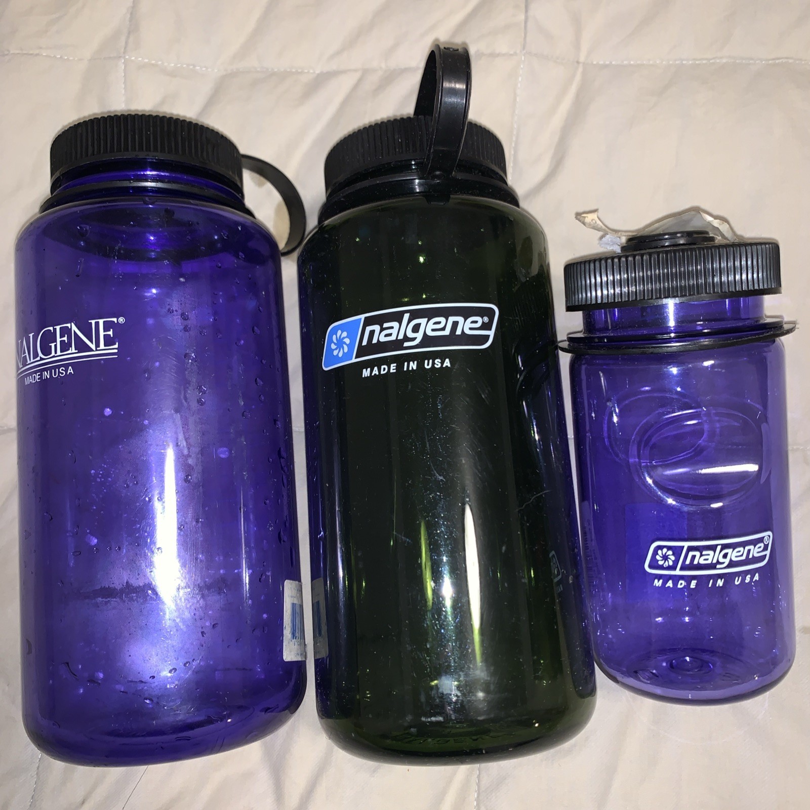Lot Of 3; Blue, Moss Green, 32 Oz, Mini-grip Nos - Read!!!