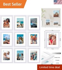 Set of 9 Elegant 8x10 Picture Frames - Shatter Resistant for Cherished Memories