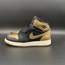Air Jordan 1 Retro High OG Black Gold GS Metallic Sail FD1437 071