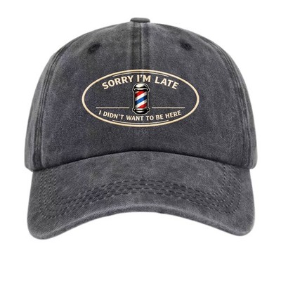 Funny Barber Pole Joke Dad Hat, Barber Life Unisex Adjustable Cap