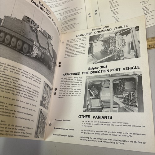 Vintage Hagglunds PBV 302 PBV302 Swedish Armoured Personnel Carrier Brochure - Picture 7 of 7