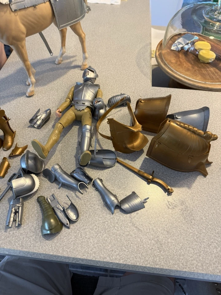 Lote Juguetes Marx Vintage Caballeros Nobles y Caballos Años 60 Con Accesorios Foto 3 de 4