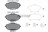 Bremsbelagsatz Scheibenbremse Vorne Textar 2569801 FÜR Toyota