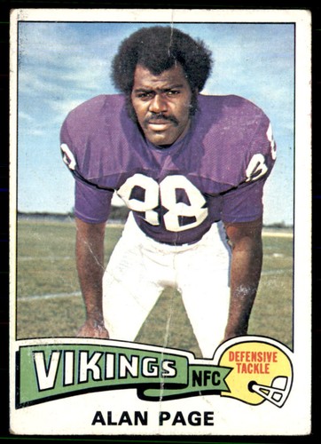 1975 Topps #520 Alan Page (wrinkle/crease) - Picture 1 of 2