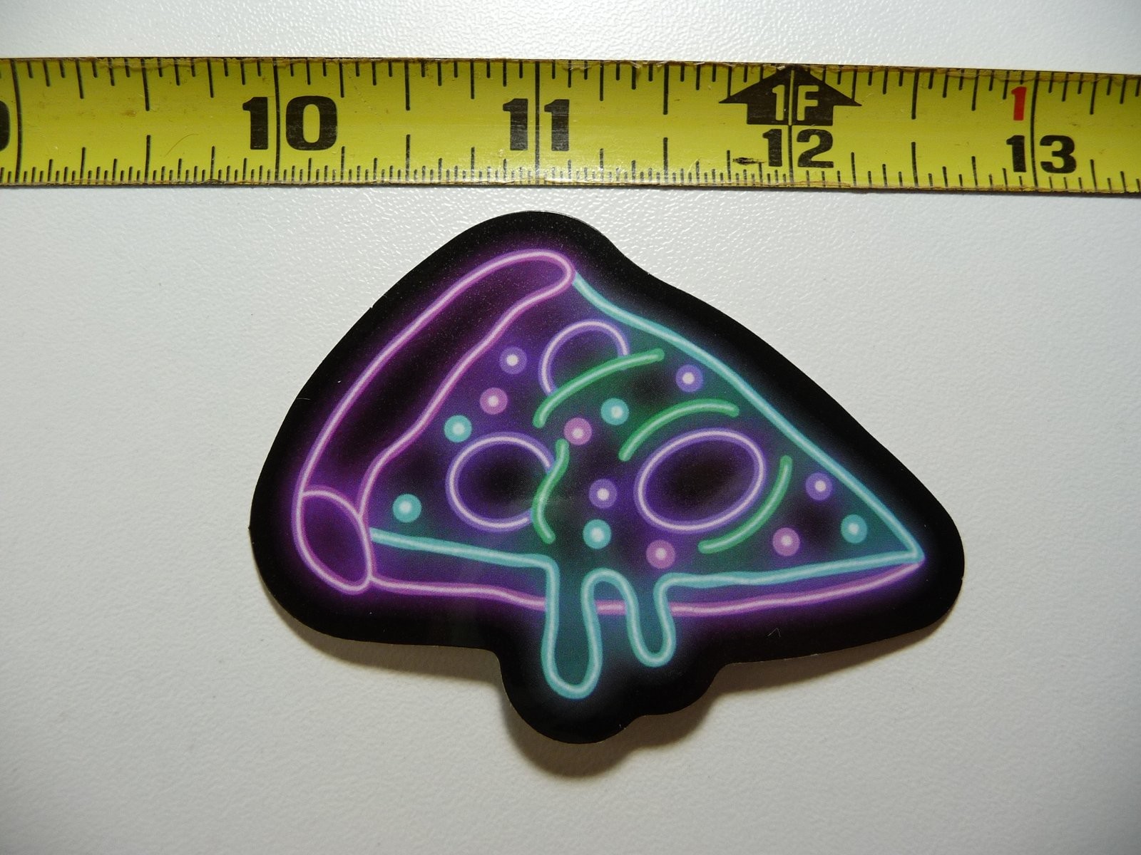 NEON DECAL STICKER DRIPPING CHEESE PIZZA SLICE LAPTOP FUNNY CUTE DECORATION