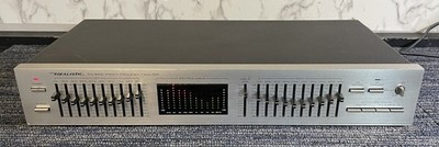 Realistic 10 Band EQ Spectrum Display Silver Aluminum Face