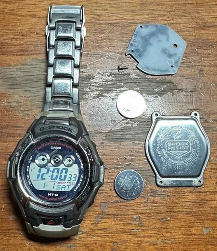 Vintage Casio G-Shock MT-G MTG930DA Digital Stainless Watch Solar - PARTS/REPAIR