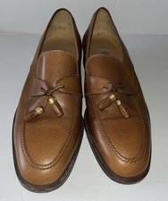 Authentic Vintage Gucci Brown Leather Tassel Mens Loafer Sz 42.5 M / US 9