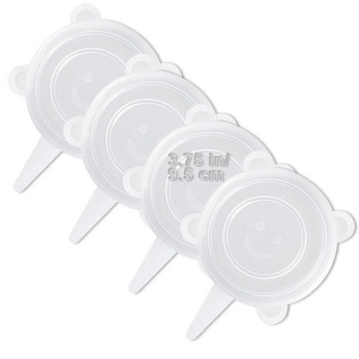 4 Pack Same Size Silicone Stretch Lids, Thicker Reusable Sturdy Silicone Contain