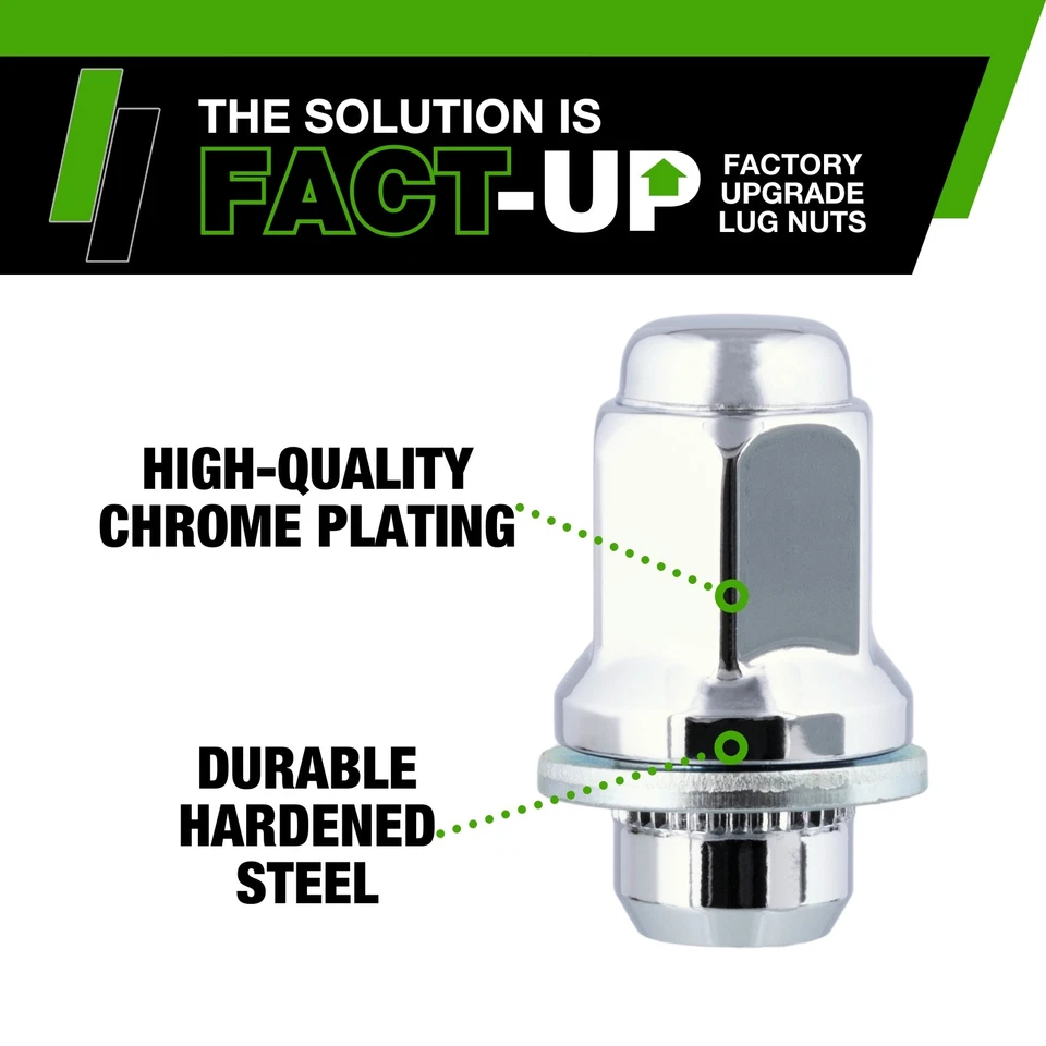 Хромированные зажимные гайки для Toyota Tacoma 2005-2015 годов выпуска с заводскими колесами - Изображение 4 из 4