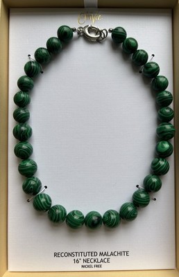 Etta Vee Green Malachite 18'' Necklace, Similar To Lola Rose, New