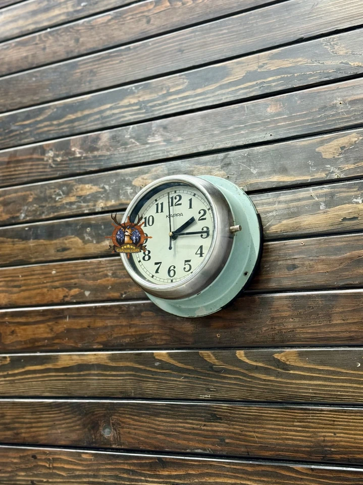 Reloj de Pared Náutico Kappa Vintage - Reloj Deco Cuarzo Hierro Hecho en Corea Foto 4 de 4