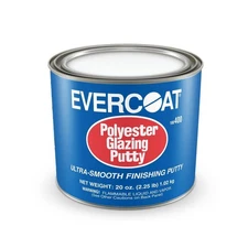 Polyester Glazing Putty, for Galvanized Steel, Aluminum, Fiberglass, 20 oz