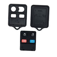Replacement for New Shell Case and 4 Button Pad for Remote Key Fob with FCC