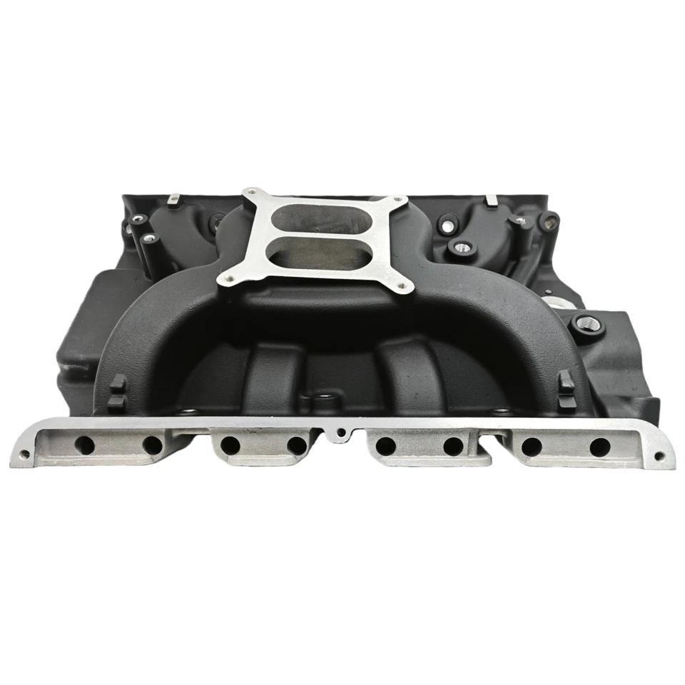 Colector de admisión de aluminio estilo plano doble satinado 7105 para Ford 352 360 390 R1148 Foto 4 de 4