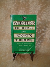 Webster s Dictionary Roget s Thesaurus 1986 Student Writer s Edition PB Book