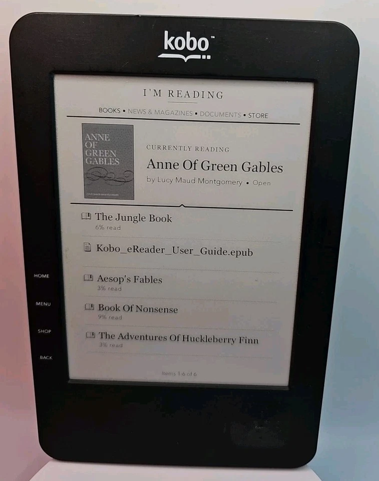 Kobo N647 Wireless eReader Black Tested & Working 6" Screen - Image 2 of 4