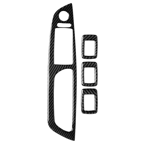 Kohlefaser Tür Fenster Knopf Rahmen Blende passend für BMW X5 E70 X6 E71 2008-13 RHD - Bild 4 von 11
