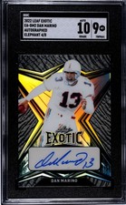 DAN MARINO 2022 LEAF EXOTIC #EA-DMS AUTO, ELEPHANT 4/9 SGC 9 POP 1, DOLPHINS HOF