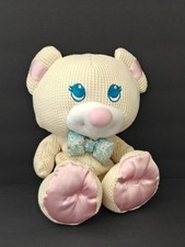 1994 Fisher-Price Cozies Cream Bear Thermal Waffle Weave 10" Plush Stuffed Toy