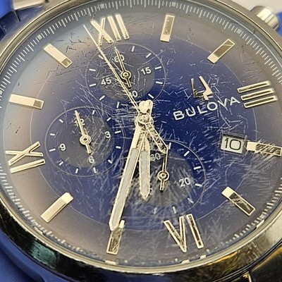 BULOVA SUTTON 96B476 CHRONOGRAPH BLUE DIAL STAINLESS STEEL  display picture 2