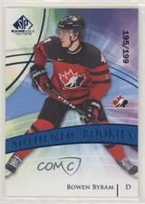 2020 SP Game Used Authentic Rookies Team Canada Blue Burst /199 Bowen Byram 1g3