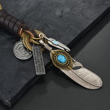 Retro Bronze Alloy Keychain - Durable Car Key Hanging Ornament Charm Decor Gift